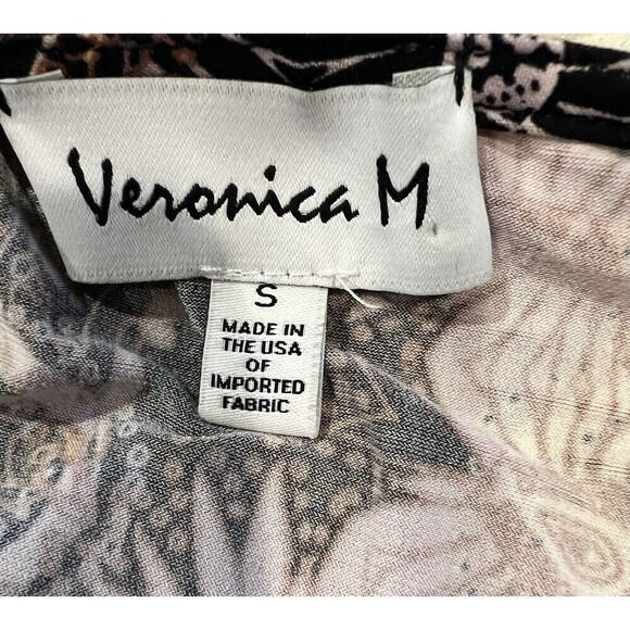 Veronica M Tiggy Stretch Wrap Paisley Purple Dress Size Small - Picture 7 of 8